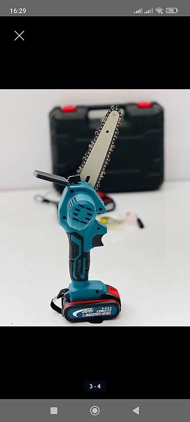 бензопила теха: Akkumulyatorlu mini elektrik mişar (zəncirli) Xüsusiyyətlər: - — 3