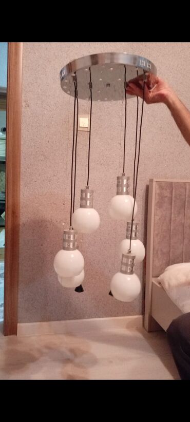 işıq guclendirici: Çılçıraq, 6 lampa, Metal