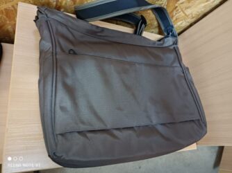 сумка для документов: Сумка через плечо, универсальная, темно‑серая - Формат