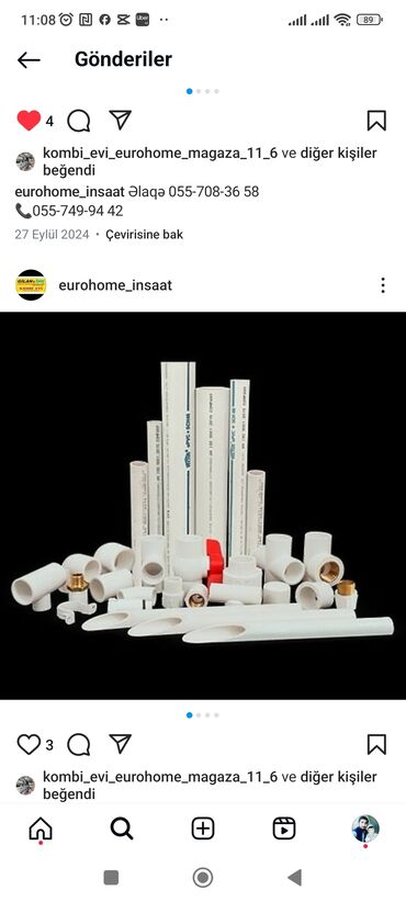 turba: Plastik, Boru, Məişət, Su üçün