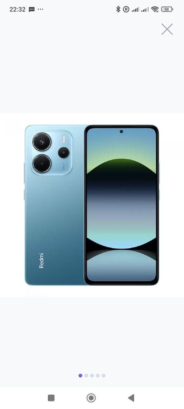 huawei telefon qiymetleri: Xiaomi Redmi Note 14, 256 GB, rəng - Mavi, 
 Sensor, Barmaq izi, İki sim kartlı