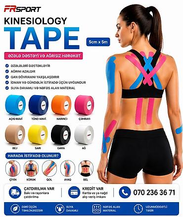 Спорт и отдых: 💥 tape, kinesiology tape ✅ 7/24 əlaqə saxlaya bilərsiz. ✅ — 1