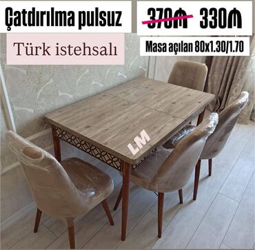 Masa və oturacaq dəstləri: 💥 Masa dəsti 💥 TÜRK FABRİKA İSTEHSALI 🔥 ENDİRİMLƏ: cəmi 330₼ 💃🏻 ✔️