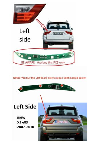 Auto delovi: LED Pozicija stop lampe BMW X3 E83 LCI 2006 do 2010 Opis oglasa LED — 4