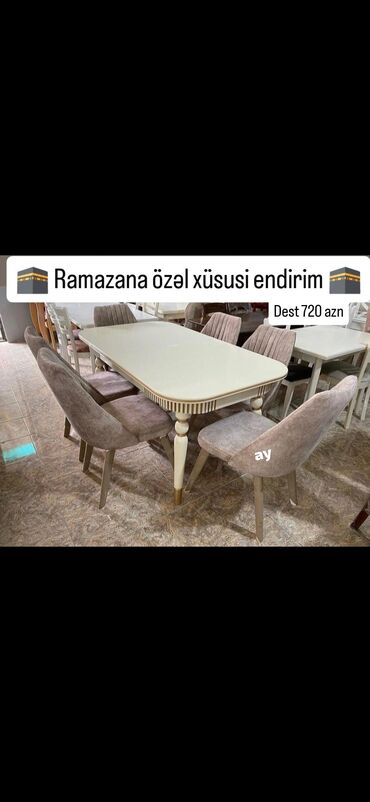 restoran masası: Yeni, 6 stul