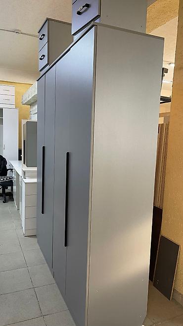 Спальные гарнитуры: Спальный гарнитур, Новый, Двуспальная кровать, Шкаф, Комод, ДСП, Бесплатная доставка, цвет - Серый — 6