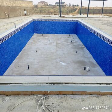 Hovuzlar: Xüsusi hovuz üçün mozaika üzləmə və bitirmə xidməti Təsvir: - Beton — 12