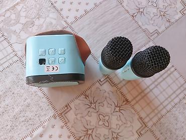 Караоке: İki mikrafonlu mini karaoke dəsti - Dəst: 1 ədəd portativ Bluetooth — 2