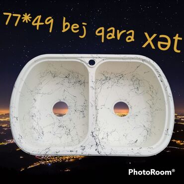 Mətbəx çanaqları: Yeni Dairəvi Mətbəx çanağı, Şkafsız, Akril — 9