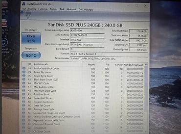 Накопители SSD: Внутренний Накопитель SSD Sandisk, 240 ГБ, 2.5", Б/у — 2