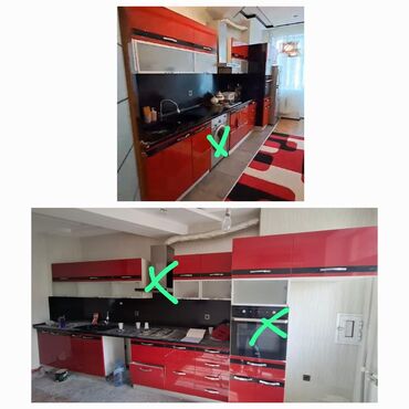 metbex meneli: Tecili satilir. uzeri tokme mermer. 5m 22 sm. Ustunde metbex perdesi