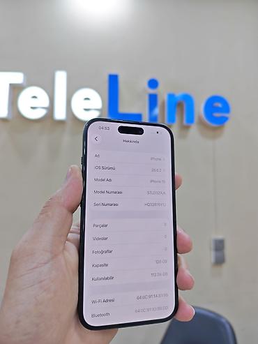 iphone 17 dubay: IPhone 15, 128 GB, Black Titanium, Zəmanət, Simsiz şarj, Face ID — 2