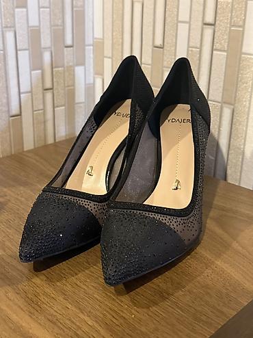 şəffaf ayaqqabilar: Qadın klassik stiletto ayaqqabı – qara rəng CƏMİ BİR DƏFƏ GEYİNİLİB — 1