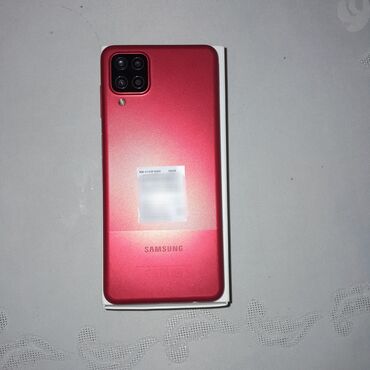 samsung фотокамеры: Samsung Galaxy A12, 32 ГБ, цвет - Красный, Кнопочный, Отпечаток пальца, С документами