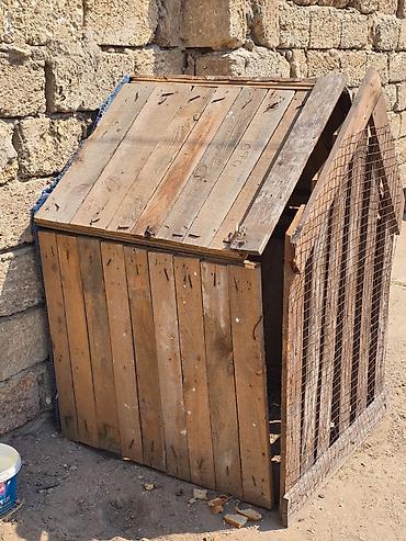 it xasqi: Taxta it evi / qəfəs tipli budka - Material: qalın taxta lövhələr və — 3