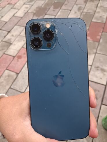 мобильные телефоны новый: IPhone 12 Pro Max, Б/у, 256 ГБ, Desert Titanium, Чехол, 77 %