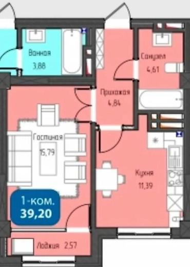 дельмар: 2 комнаты, 80 м², Восток-5 мкр Элитка, 12 этаж, ПСО (под самоотделку) — 1