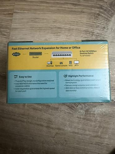 svic: TP-Link TL-SF1008D – 8 portlu 10/100 Mbps masaüstü şəbəkə sviçi — 2