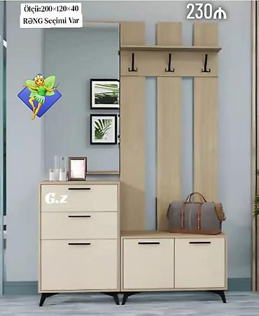 şifer rəngləri: Dəhliz üçün çoxfunksiyalı giriş mebeli dəsti - Ölçü: 200 × 120 × 40 — 1