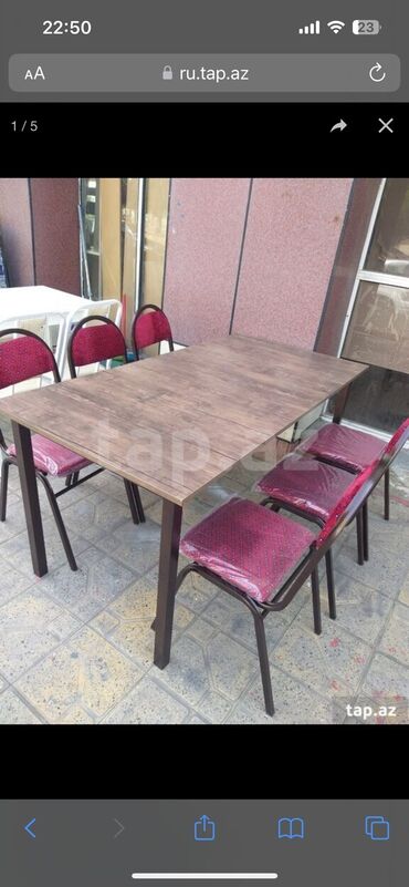Bağ, çöl masa və oturacaq dəstləri: Yeni, Dördbucaq masa, 4 stul, Açılmayan, Stullar ilə, Taxta, Azərbaycan -da lalafo.az — 7 Bağ, çöl masa və oturacaq dəstləri: Yeni, Dördbucaq masa, 4 stul, Açılmayan, Stullar ilə, Taxta, Azərbaycan — 7