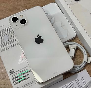 ayfon ikis: IPhone 13, 128 GB, Starlight, Zəmanət, Simsiz şarj, Face ID — 1