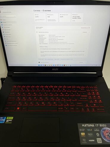 ноутбук intel core i3: Ноутбук, MSI, 32 ГБ ОЭТ, Intel Core i7, 17.3 ", Колдонулган, Оюндар үчүн, эс тутум NVMe SSD