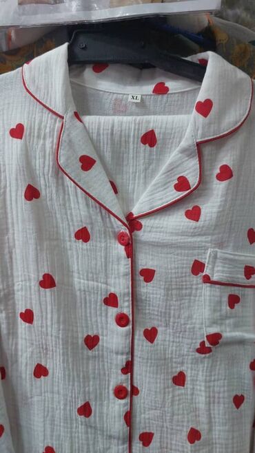 Пижамы: Пижама, Муслин, Турция, В полоску, С кружевом, Для невесты, XS, 2XL, 2XS — 2