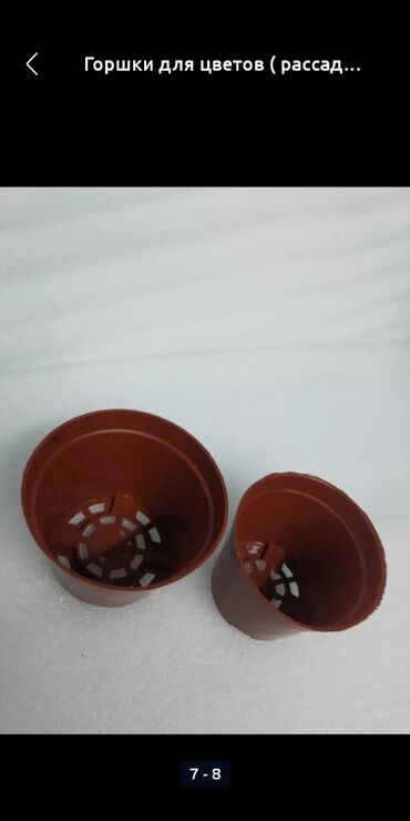 Горшки для растений: Пластиковые горшки для рассады или небольших комнатных растений — 5