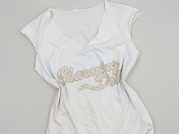 bluzki basic z dekoltem v: T-shirt damski, rozmiar S — 1