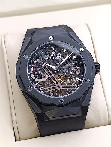 meta eynək: Hublot “Sang Bleu” üslubunda skelet mexanizmalı kişi qol saatı Rolex — 3