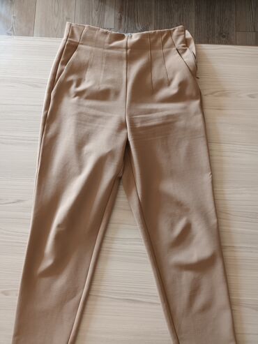 trikotazne pantalone: S (EU 36), Visok struk, Ravne nogavice