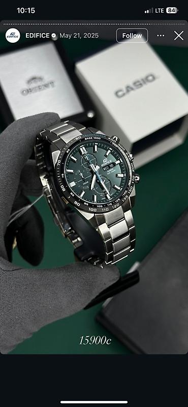 CASIO Edifice — мужские кварцевые часы-хронограф на стальном