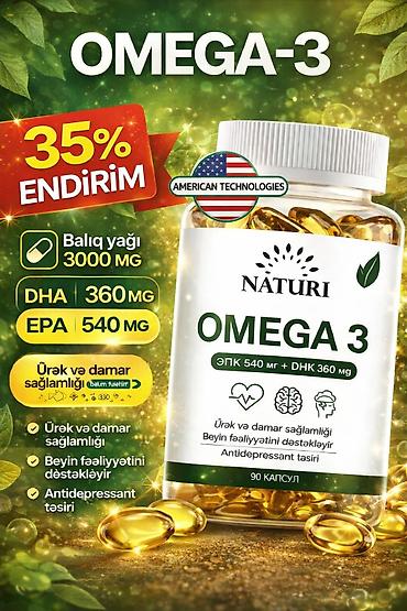 boy uzadan dərmanlar: Naturi Omega-3 balıq yağı kapsulları Məhsul xüsusiyyətləri: - Balıq — 1