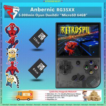 ipad 2: Əl Oyun Konsolları "Sega, Nintendo, PSP, PS1" 🌟 • SF3000 Game Console