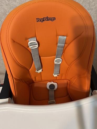Столы для кормления: Peg Perego Siesta uşaq yemək stulu - Rəng: narıncı oturacaq, ağ-qara — 5