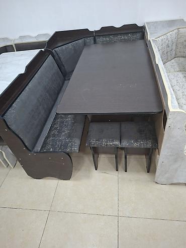 silver kitchen: Кухонный мягкий уголок, Новый, ЛДСП, цвет - Серый — 5