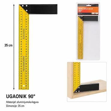 KMT Žuta pravougaona merna skala 2315062 Ugaonik 90° za precizno