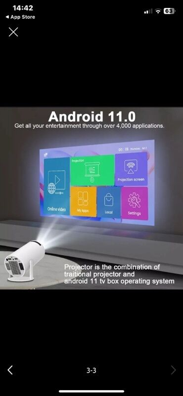 android manitorlar: Portativ Proyektor Android