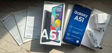 samsung not9 qiymeti: Samsung Galaxy A51, 64 GB, rəng - Qara, Düyməli, Sensor, Barmaq izi