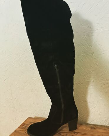 женские сапоги зимние натуральный: Сапоги, 38, цвет - Черный