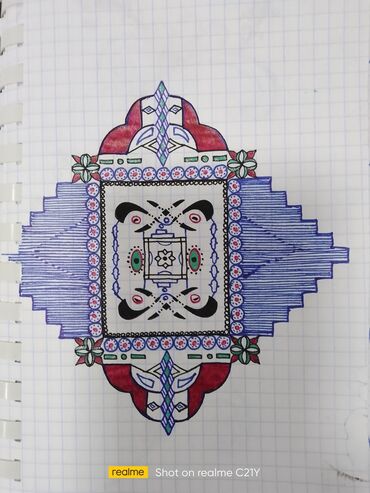 Şəkillər, tablolar: Məhsul: Əl işi qrafik rəsmlər və ornament sketçləri Təsvir: - Ağ — 11