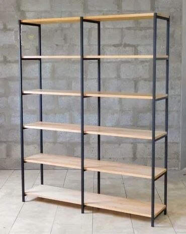 Rəf vitrinləri: Mağaza və ofislər üçün metal karkaslı vitrin/raflar - Minimalist — 11