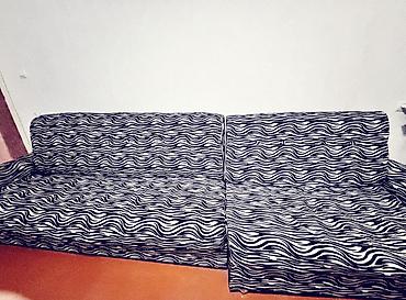 Divanlar: Zebra naxışlı iri iki hissəli divan - Dizayn: Qara‑ağ zebra printli — 1