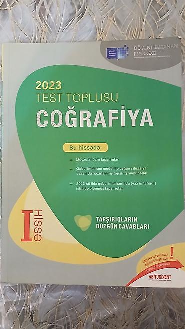Testlər: Məhsul: 2023 “Test Toplusu – Coğrafiya”, I hissə Nəşriyyat: Dövlət — 1