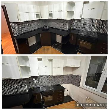 Mətbəx mebeli: Metbext mebeli 3 metr yarımdı.Üzeri mermerdi.Qiymet 440 azn.Ünvan — 1
