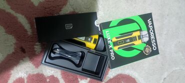 Qəlyan, vayp və aksesuarları: Vaporesso LUXE X Pro pod Xüsusiyyətlər: - Rəng: sarı-gümüş tonlarda