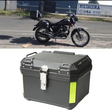 Motosiklet hissələri: Motosikletlər üçün nəzərdə tutulmuş, qara rəngli, suya davamlı yük — 9