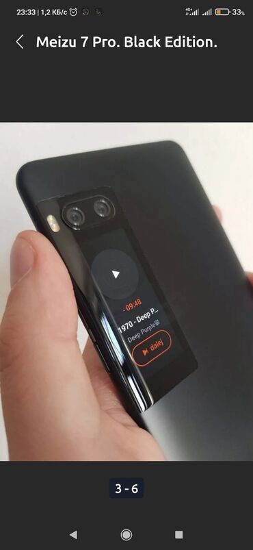 продажа бу телефонов в бишкеке: Meizu 7 Pro Black Edition. 4/64 2Sim. В Хорошем Состоянии. Без