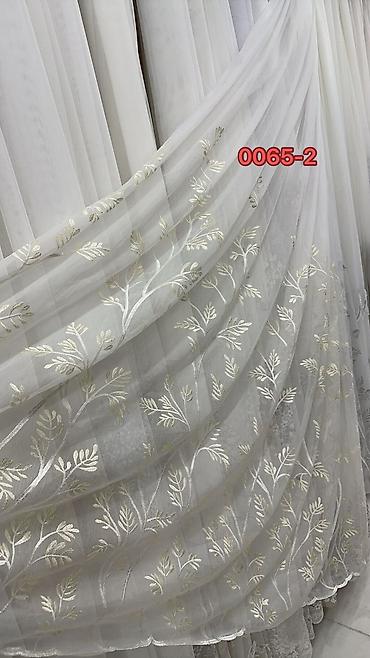 balkonlar: Model 0065 tül pərdə kumaşı - Material: şəffaf, yüngül tull tül - — 6
