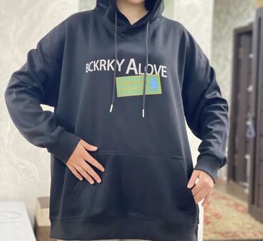 Толстовки, худи: Худи, На флисе, Оверсайз, Китай, Новый, Все размеры — 4